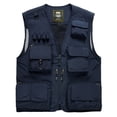 thumbnail image 4 of Chaleco de hombre Chaquetas de malla con bolsillos Cuello en V Sin mangas Trabajo al aire libre, 4 of 7