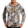 thumbnail image 4 of Havenx Camo Hoodies Sweatshirt for Men Long Sleeve Maple Leaf Print Hoodie with Pockets Drawstring Hooded Sweatshirt Fall Winter Fishing Hiking Camping Workout Outdoor Pullover,Gray S, 4 of 7