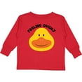 thumbnail image 3 of Inktastic Duck Feeling Ducky Boys or Girls Long Sleeve Toddler T-Shirt, 3 of 5