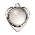 thumbnail image 4 of CIMAXIC 2 Pack of 10 Sets 18mm DIY Retro Jewelry Pendant Accessory DIY Time Tray Pendant Glass Patch Kit DIY Heart Round Trays Bezel Pendant Glass Tiles Set for DIY Crafting Jewelry Making, 4 of 4