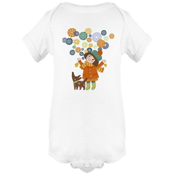 Girl With A Dog Bodysuit Infant -Image by Shutterstock, 18 Months