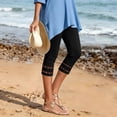thumbnail image 4 of Guluxicc Women's Cropped Pants Elastic Waist Relaxed Summer Casual Capris for Everyday Wear, 4 of 9