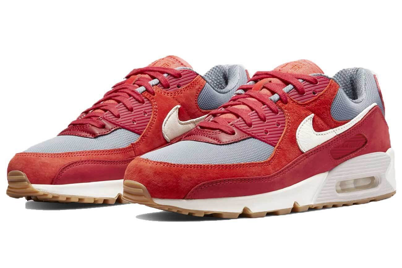 Nike Air Max 90 Premium "Gym Red" DH4621 600 Men's Fashion Sneakers