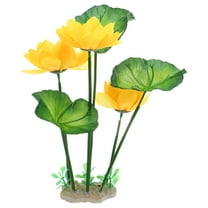 Unique Bargains Fish Tank Aquarium Decor Plants Plastic Plants Decorations Yellow 10.24"