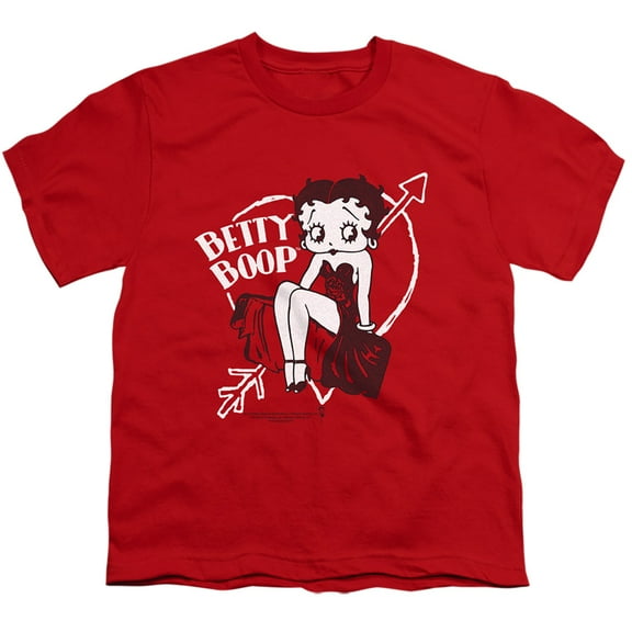 Betty Boop Lover Girl S/S Youth 18/1 T-Shirt Red