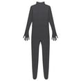 thumbnail image 7 of YONGHS Mens Spandex Open Face Zentai Suit Costume Back Zipper Unitard Full Cover Jumpsuit Bodysuit Charcoal Grey 170, 7 of 7