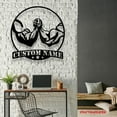 thumbnail image 2 of Craftnamesign Custom Arm Wrestling Metal Wall Art LED Light, Custom Wrestler Name Sign, Gym Decor, 2 of 5