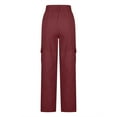 thumbnail image 5 of iHPH7 Cargo Jeans for Women, Wide Leg Jeans Woman, Baggy Jeans, Y2k Jeans, Mid Rise Jeans for Women, Wine S, 5 of 6