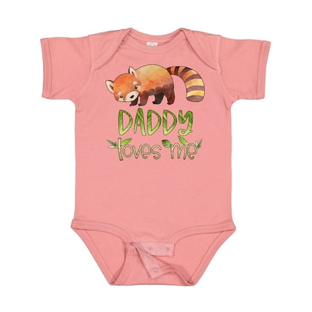 

Inktastic Daddy Loves Me Cute Red Panda Gift Baby Boy or Baby Girl Bodysuit