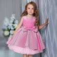 thumbnail image 2 of Odeerbi 2025 Girls Baby Long Skirt Solid Princess Bowknot Performance Dress Skirt Dress, 2 of 4