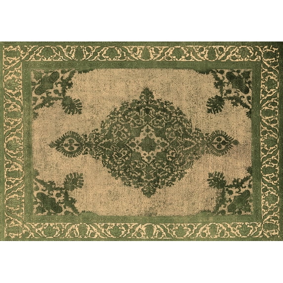 Ahgly Company Indoor Rectangle Oriental Brown Industrial Area Rugs, 7' x 10'