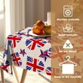 thumbnail image 4 of 4th of July Tablecloth Square Thanksgiving Table Cloth Washable Table Cover Patriotic Stars Tablecloth American Flag Table Cover Stainproof for Party Kitchen Decoration 52x52 Inch, 4 of 6