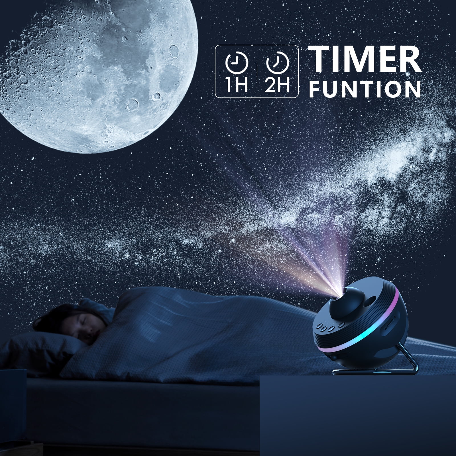 Star Projector, Galaxy Projector wtih Timer,4K 13 HD Film Discsfor Bedroom, Night Light Projector for Kids & Adults Bedroom Christmas Decor