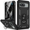 thumbnail image 1 of for Google Pixel 8A Case with Screen Protector, Military Grade Pixel 8A Phone Case Shockproof Heavy Duty Protective Cover with Kickstand Magnetic Ring Holder for Google 8A, 1 of 7