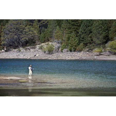 Fly Fishing at the Limay River in the Lake District, Patagonia, Argentina, South America Print Wall Art By Yadid (Best Photography Locations In The Lake District)