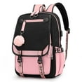 thumbnail image 2 of Fashion Casual Backpack with USB Charge Port Student Shoulder Bookbag (Green), 2 of 6