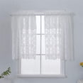 thumbnail image 5 of Juego de 3 cortinas blancas para ventana de cocina, incluye 2 cortinas de 36 pulgadas y cenefa de cocina. Juego de cortinas de cocina de café para decoración de café o decoración de cocina d, 5 of 5