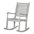 thumbnail image 5 of Walker Edison Solid Wood Outdoor Patio Wash Rocking Chair, White Wash, 5 of 11