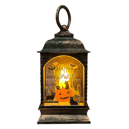 

Hueook Halloween Decorations Halloween Light Lantern Windproof Pumpkin Lamp Party Night Decoration