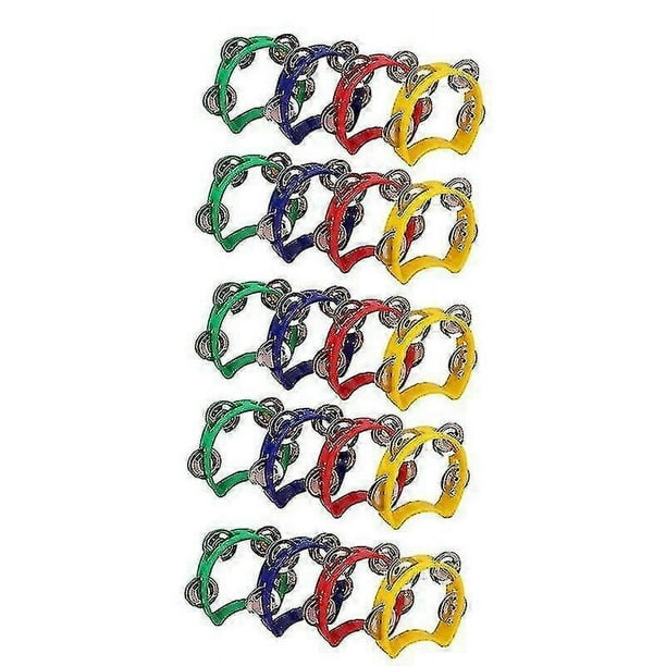 20pcs Plastic Tambourine Musical Instruments, Mini Handheld Tambourines,percussion Rhythm Party Mus-B3