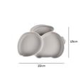 thumbnail image 3 of Plato De Alimentación De Bebé De Silicona Platos para niños de dibujos animados Platos de alimentación para bebés de silicona Cubiertos para bebés (gris claro) Sywqhk Libre de BPA, 3 of 9