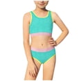 thumbnail image 1 of Maillot de Bain pour Garçons Manches Longues Col Rond Combinaison anti-UV Bleu Polyester, 1 of 8