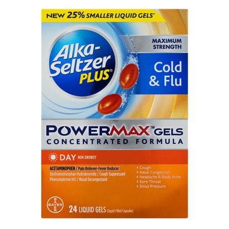 Alka-Seltzer Plus PowerMax Cold & Flu Relief Liquid Gels - 24ct