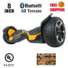 "Hoverboard 8"" Hummer Auto Self Balancing Wheel Electric Scooter with Built-In Bluetooth Speaker - Yellow"