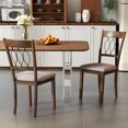 thumbnail image 2 of Gymax Fabric Dining Chair Set of 2 w/Padded Seat Elegant Backrest for Restaurant Brown, 2 of 9