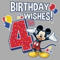 thumbnail image 2 of Boy's Mickey & Friends Mickey Mouse 4th Birthday Wishes  Graphic Tee Athletic Heather Large, 2 of 5