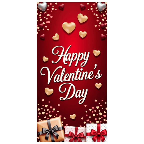 LUUFILx Valentine's Day Romantic Background Banner Backdrop for Party Decoration Event Decor Love Photography Props Gift Display Background