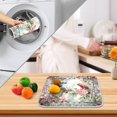 thumbnail image 4 of Ryvnso Parrots Flower Dish Drying Mat for Kitchen Countertop 16x18 Small Dish Pad Drainer Rack Dish Sink Mats, 4 of 7