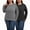 BlackGray, variant on Womens Plus Size Tops Long Sleeve Shirts Crew Neck Casual Soft Blouse3 Pack