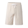 thumbnail image 4 of Mens Shorts Casual Summer Casual Drawstring Ruched Shorts Pant Solid Pocket Shorts, 4 of 9