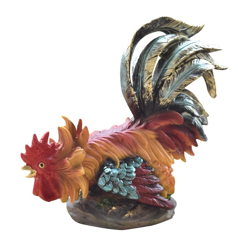 Rooster Decor, Chicken Animal Yard Art Lawn Ornament Figurines Artwork, Chicken Yard Art Sculpture Outdoor Figurines, Rooster Kitchen Decor for Backyard, Lawn, Patio Decoration