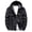 Black, variant on Men's Denim Jackets Hooded Button Down Windproof Jeans Jackets Trucker Coat