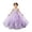 Dark Purple, variant on Girls Princess Dress Lace Embroidery Mesh Sleeve Tulle Floor Length Maxi Dress Ball Gown for Baptism Party Birthday Communion Formal