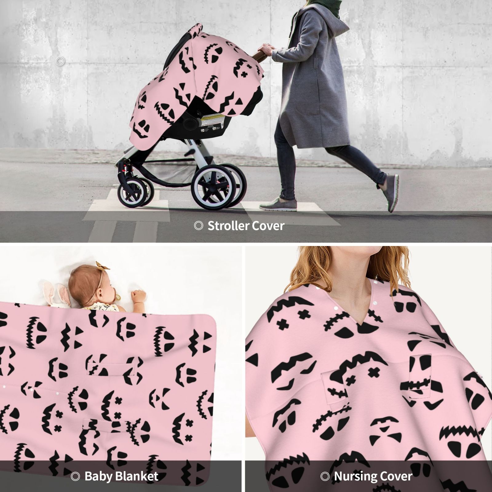 Car Seat Cover Baby - pattern_7 Breathable Infant Car Seat Cover for Baby Carseat, Lightweight Comfort Baby Essentials Must Haves Newborn Stuff for Girl Boy