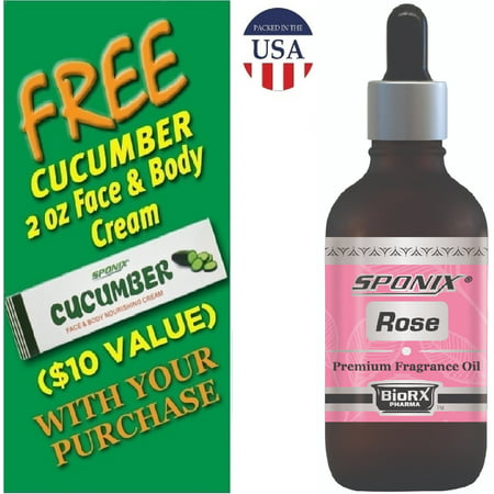 Best Rose Fragrance Oil (1 Oz - 30 mL) - Top Scented Perfume Oil - Premium Grade - with FREE Cucumber Face & Body Nourishing Cream by (Best Rose Perfume Review)