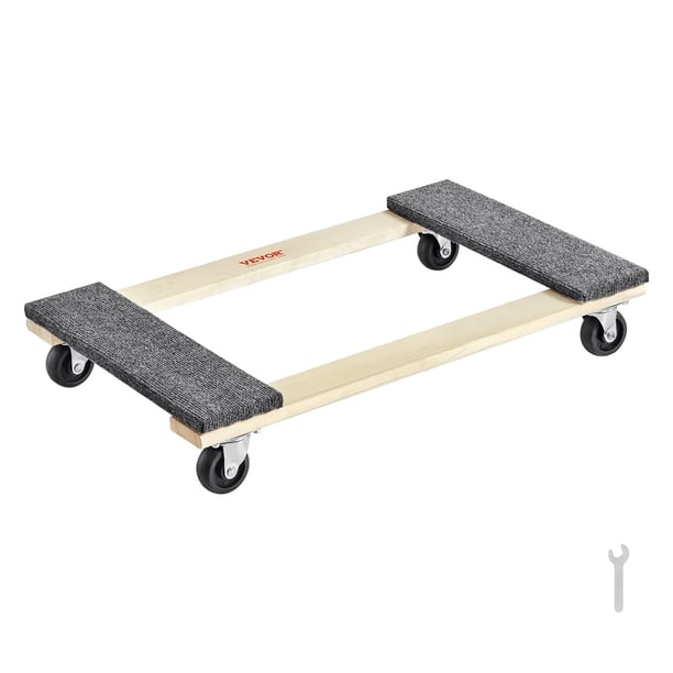 Dolly VEVOR para mudanzas de muebles, madera dura, 30 x 18 cm, giratoria de 4 x 3