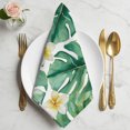 thumbnail image 2 of Cloth Napkins Set of 6 - 20x20 Inches, Green Summer Leaves Washable Reusable Table Napkins, Tropical Botanical Yellow Floral Soft & Absortbent Dining Napkin for Party Wedding Hotel Restaurant, 2 of 9