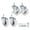 2 Inch - White, variant on M10-1.5 Threaded Stem Caster Wheels 3 Inch, Heavy Duty Swivel Casters with Brake, Metric M10 x 25mm Quiet Polyurethane Replacement Wheels for Cart, Workbench, Shelving