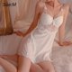 thumbnail image 2 of Pijama seductor con perspectiva de encaje Sexy blanco para mujer, tirantes sin espalda, ropa de dormir para el hogar, 2 of 6