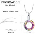 thumbnail image 2 of Circle of Life Urn Necklace for Ashes for Women Men Crystal Eternity Cremation Jewelry Urn Necklace for Ashes Eternity Keepsake for Women Men, 2 of 7