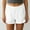 White, variant on Dolkfu Ruffle Womens Shorts Casual High Waist Striped Shorts Cute Blue Y2k Comfy Womens Shorts L