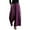 Purple, variant on YOTMKGDO Slacks for Women Casual Stripe Print Elastic Waist Pocket Loose Wide Leg Pants Trousers Women's Pants Khaki L