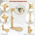 thumbnail image 3 of Embroidery Hoop Stand Adjustable Sitting Cross Stitch Stand Easy to Use Wooden Embroidery Hoop Holder Cross Stitch Stand for Art Craft Sewing Projects, 3 of 8