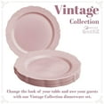 thumbnail image 3 of PARTY DISPOSABLE 20 PC DINNERWARE SET | 20 Dinner Plates | Heavyweight Plastic Dishes | Elegant Fine China Look | for Upscale Wedding and Dining (Vintage Collection  Blush | 10.25 Inch), 3 of 6