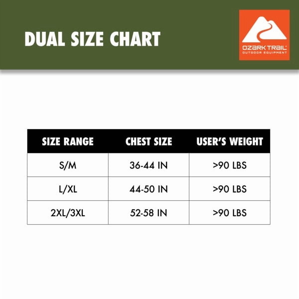 Ozark Trail Adult Unisex Fishing Vest with Quick-Release Buckles and Nylon Ripstop Fabric, L/XL, Green