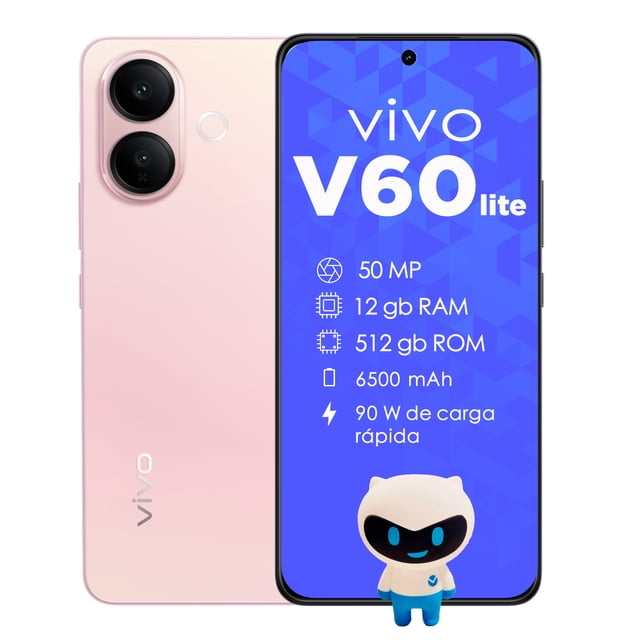 Celular Vivo V60 Lite Rosa 12gb + 512gb Ram | Cámara Sony 50mp | Bateria 6500 Mah